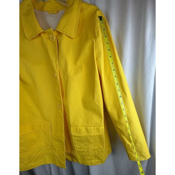Old Navy Three Button Raincoat, Canary Yellow, Sz: L, 60-00 - Picture 10 of 16